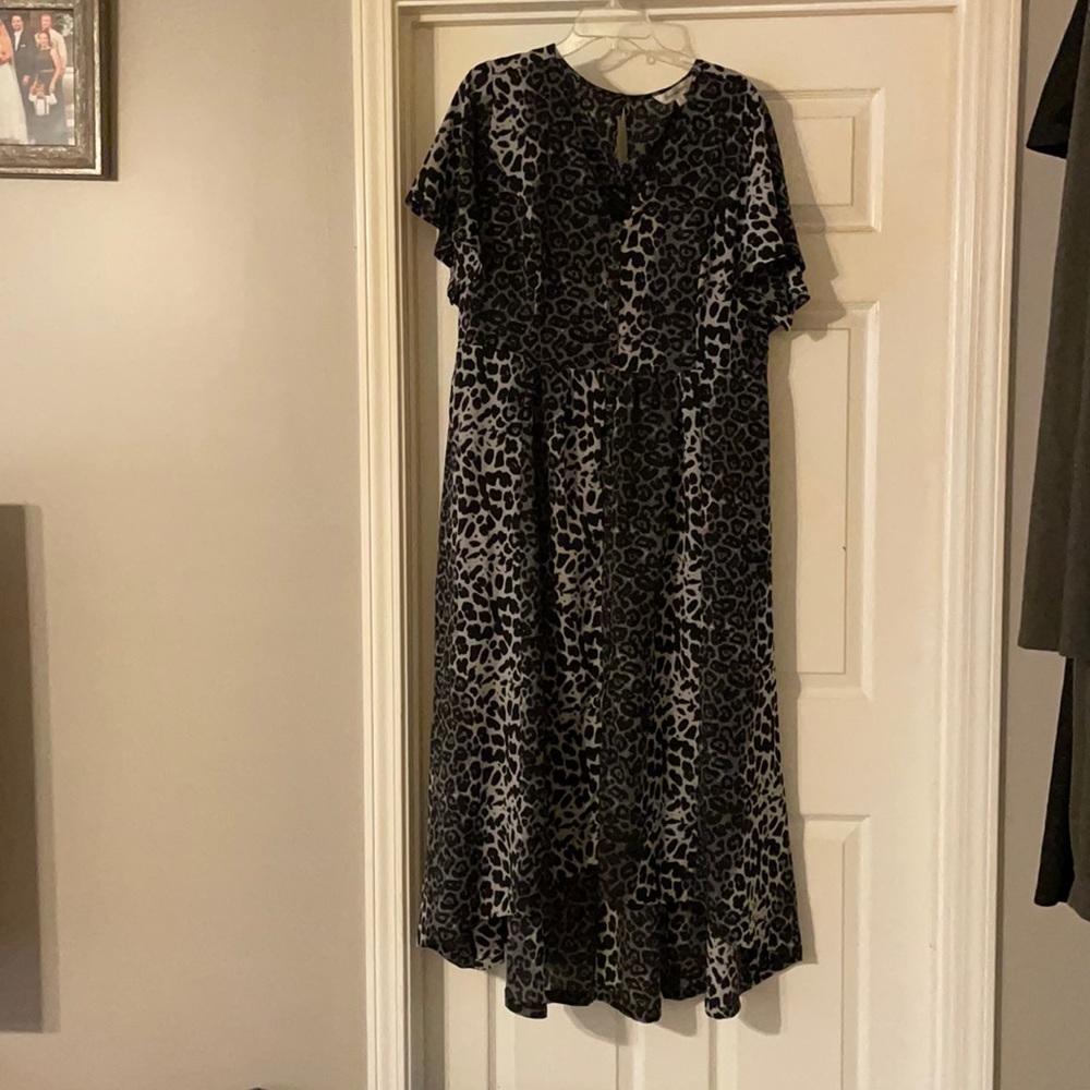 Black and White Animal Print Dress